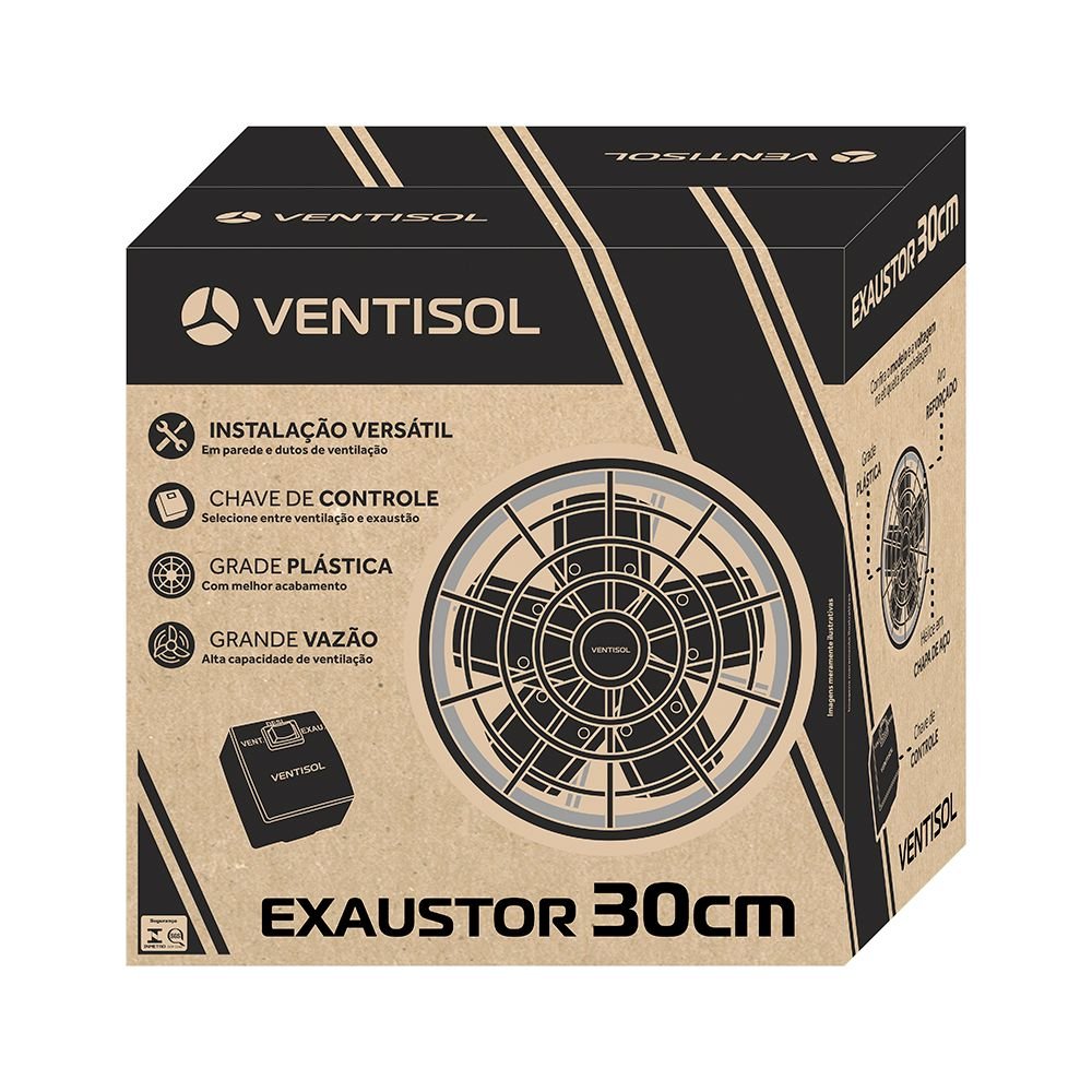 Detalhe Ventilador de Parede Ventisol 60cm Preto Bivolt
