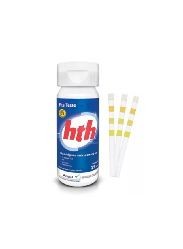 Fita teste alcalinidade Ph Cloro piscina HTH 3