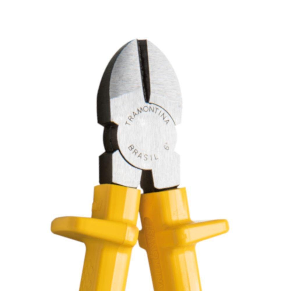 Detalhe do Alicate Corte Diagonal 6" Tramontina isolado