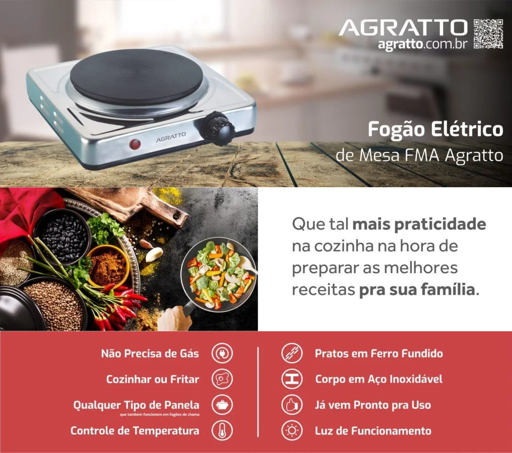 fogao eletrico 1 boca
