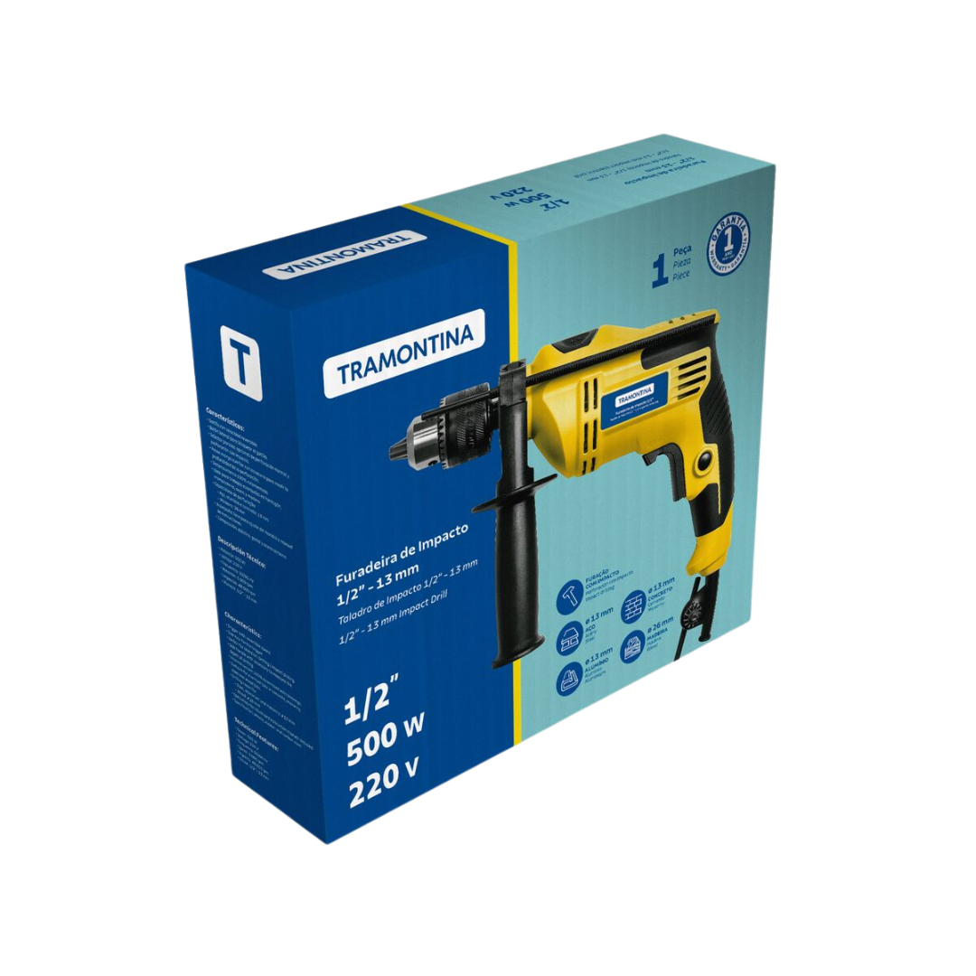 Detalhe da Furadeira de Impacto Tramontina 1/2" 500W 220V